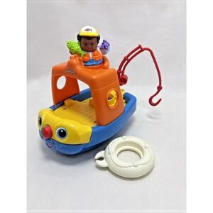 Fisher Price Little People Fishing Boat With Figure And Life Ring Works 00s